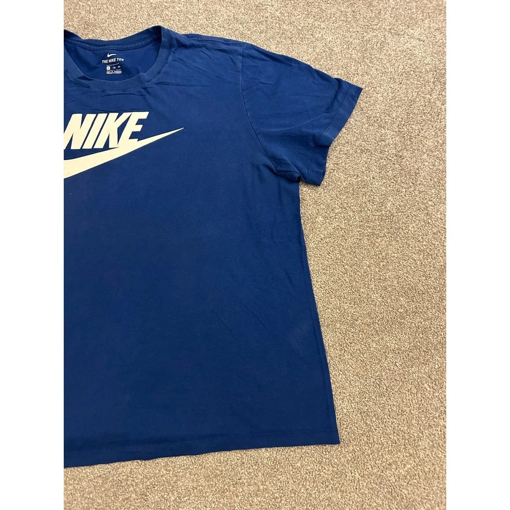 Nike Graphic T-Shirt Mens XXL Blue Excellent Futura Logo Short Sleeve Tee
